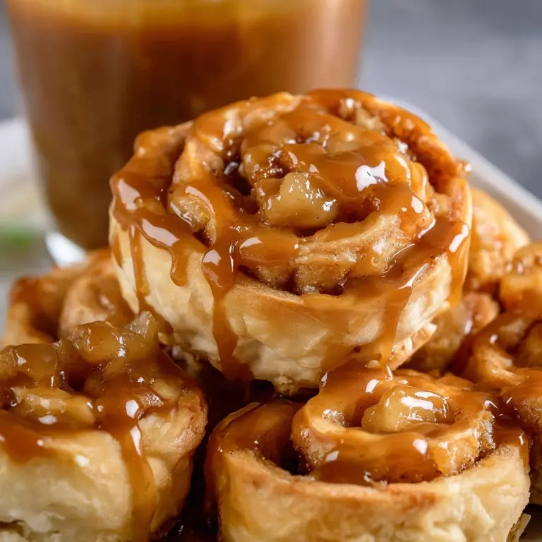 Easy Caramel Apple Cinnamon Rolls Recipe