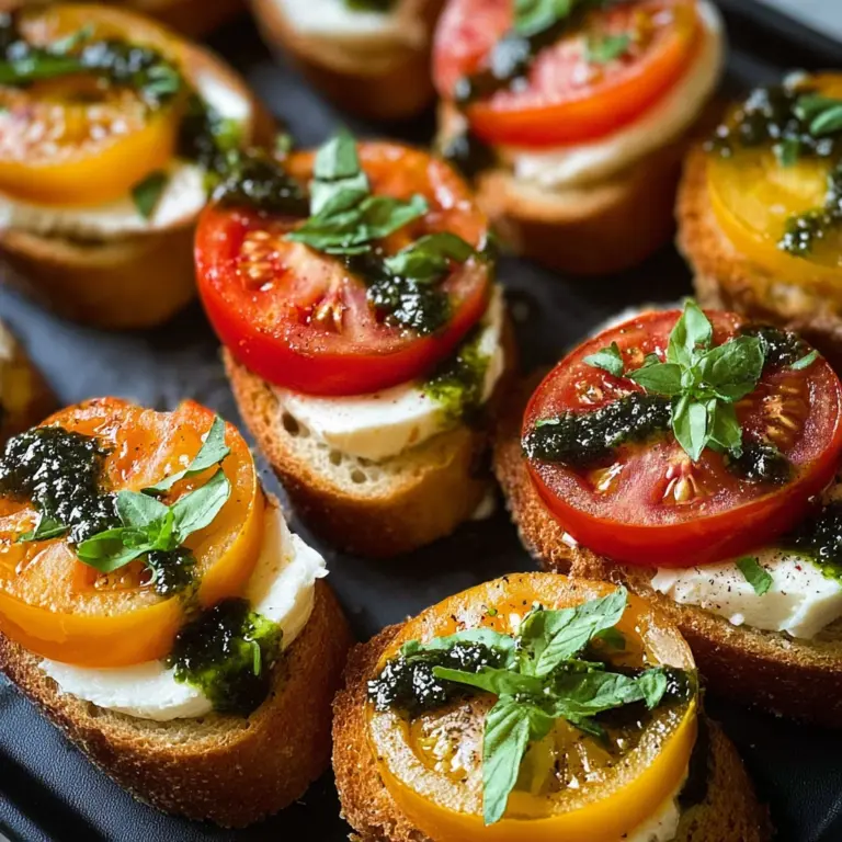 Caprese Crostini Recipe (Canapés)Ingredients Recipe