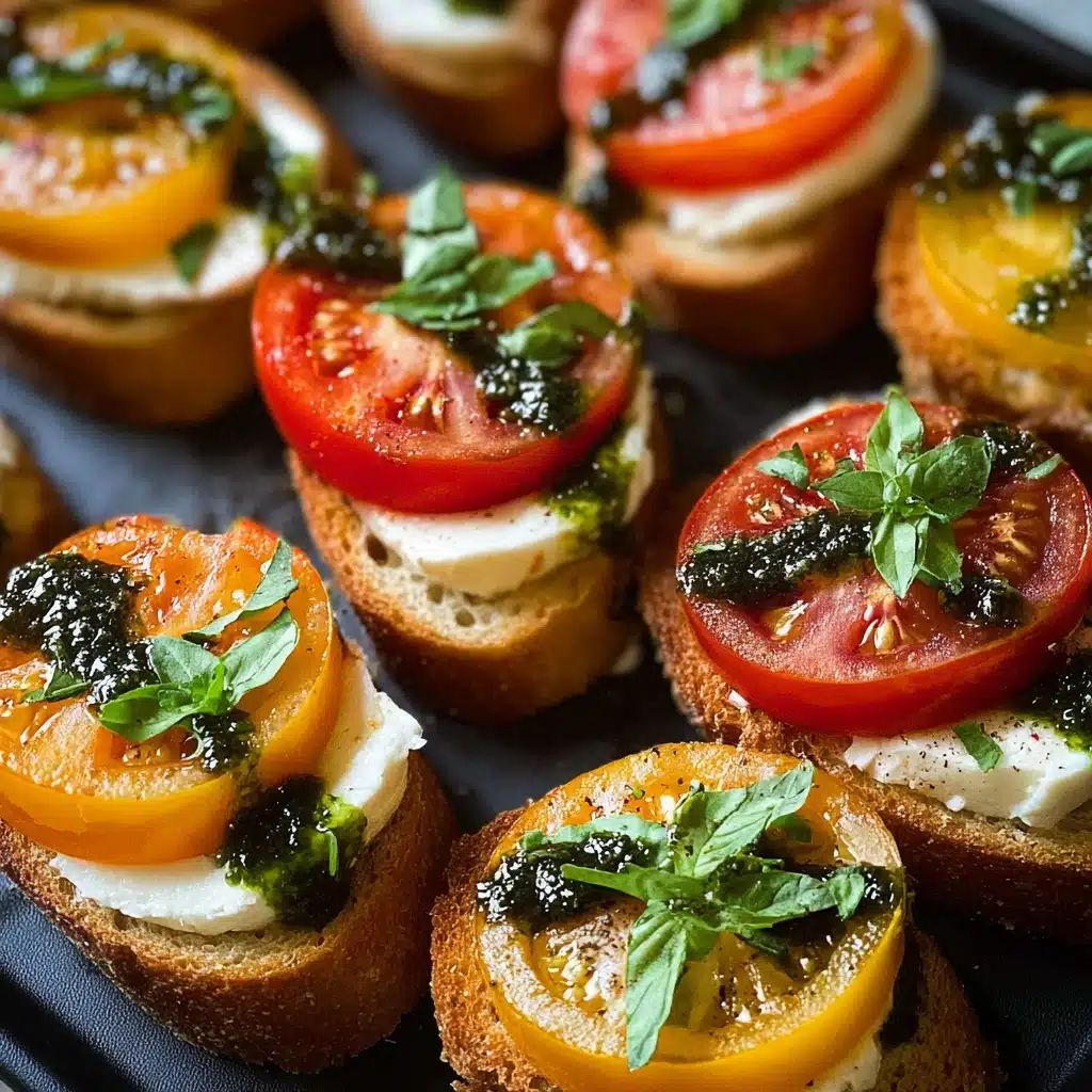 Caprese Crostini Recipe (Canapés)Ingredients Recipe