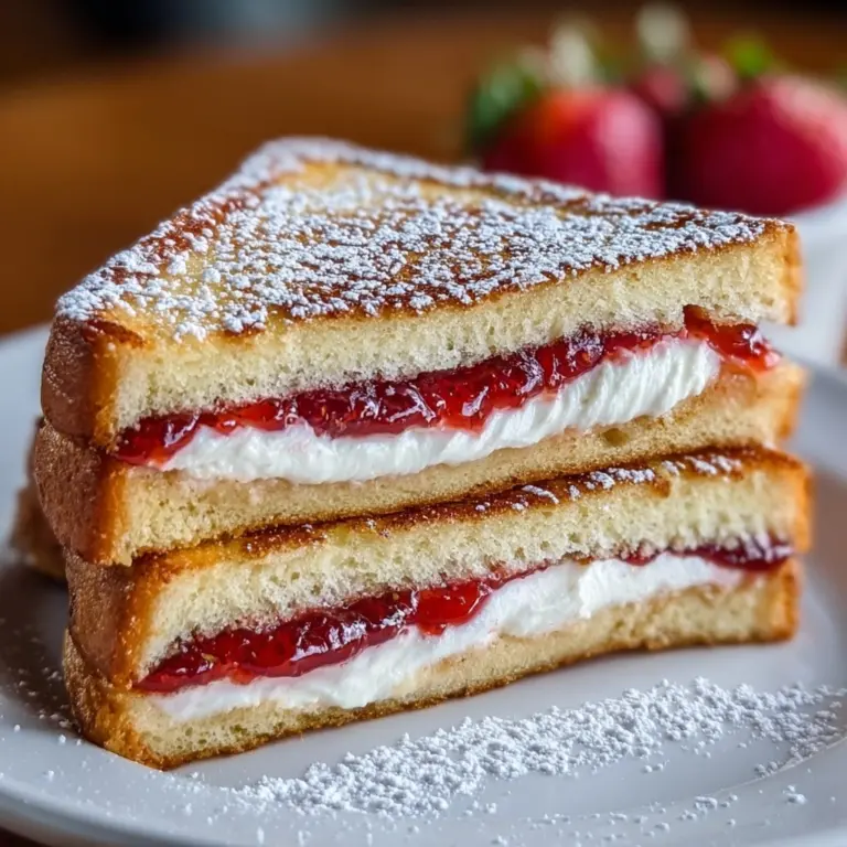 Fried Strawberry Cheesecake Sandwiches Recipe