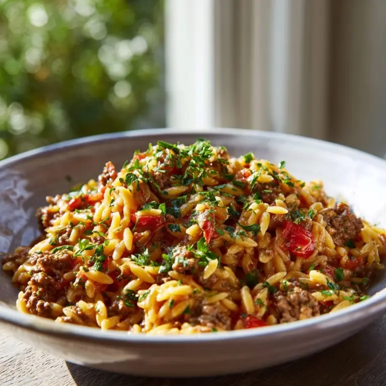 Delicious Ground Beef Orzo Recipe for Everyone Recipe