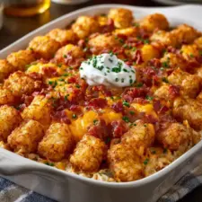Chicken Bacon Ranch Tater Tot Casserole Recipe-image