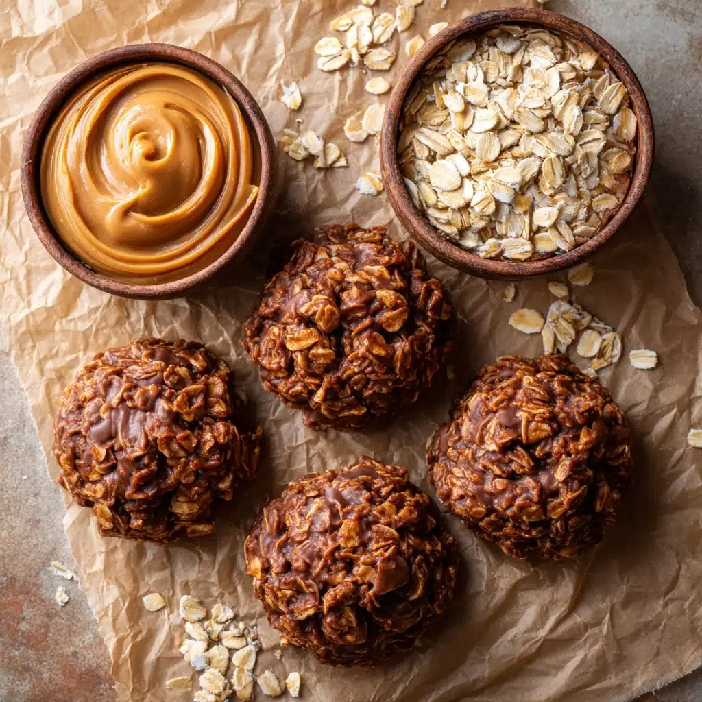 No Bake Chocolate Peanut Butter Protein Cookies Recipe