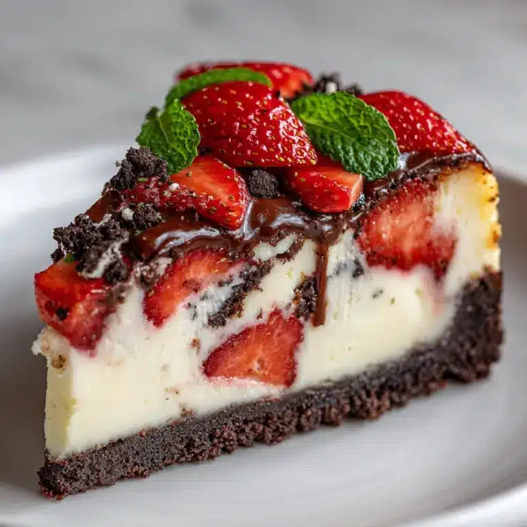 Chocolate Strawberry Swirl Cheesecake Recipe