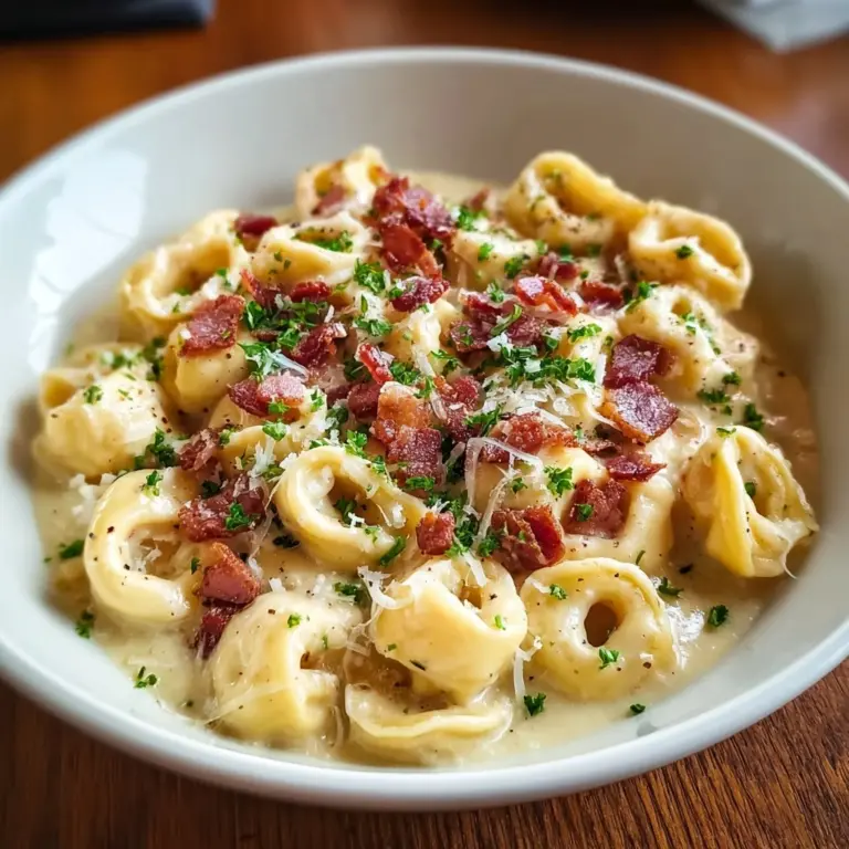 Creamy Tortellini Carbonara Recipe