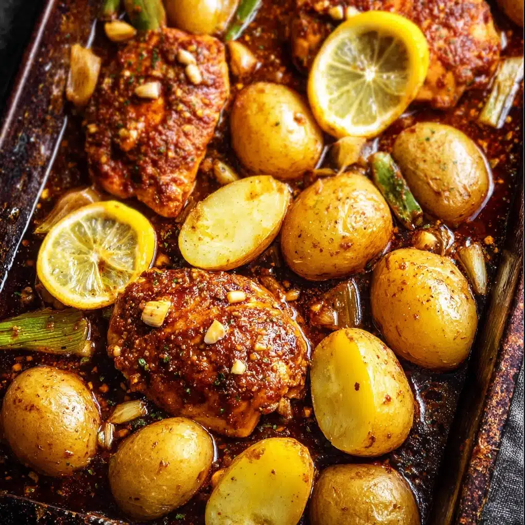 Sheet Pan Lemon Balsamic Chicken and Potatoes Recipe - Recipe Image