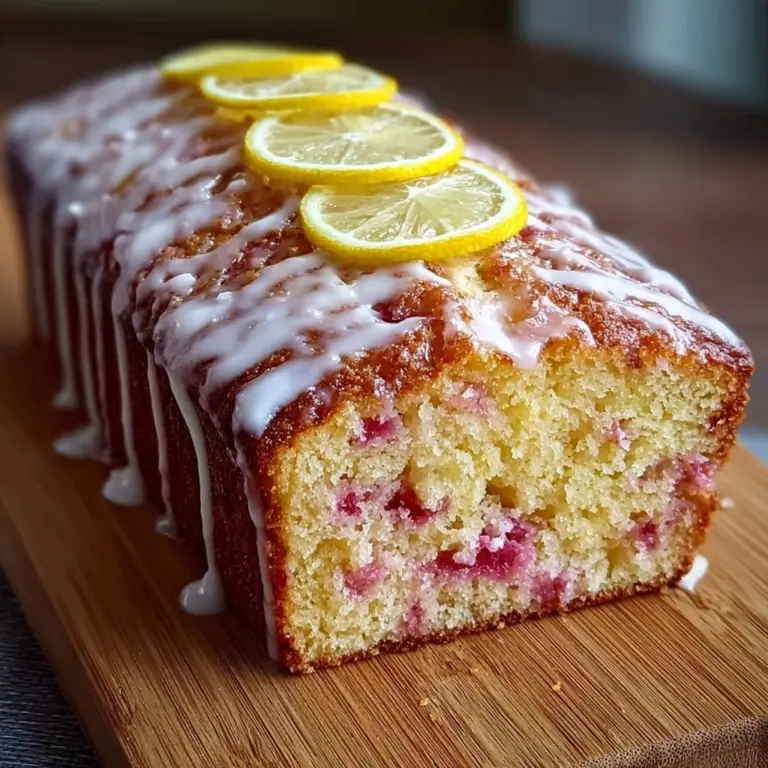 Lemon Rhubarb Loaf with Glaze Recipe