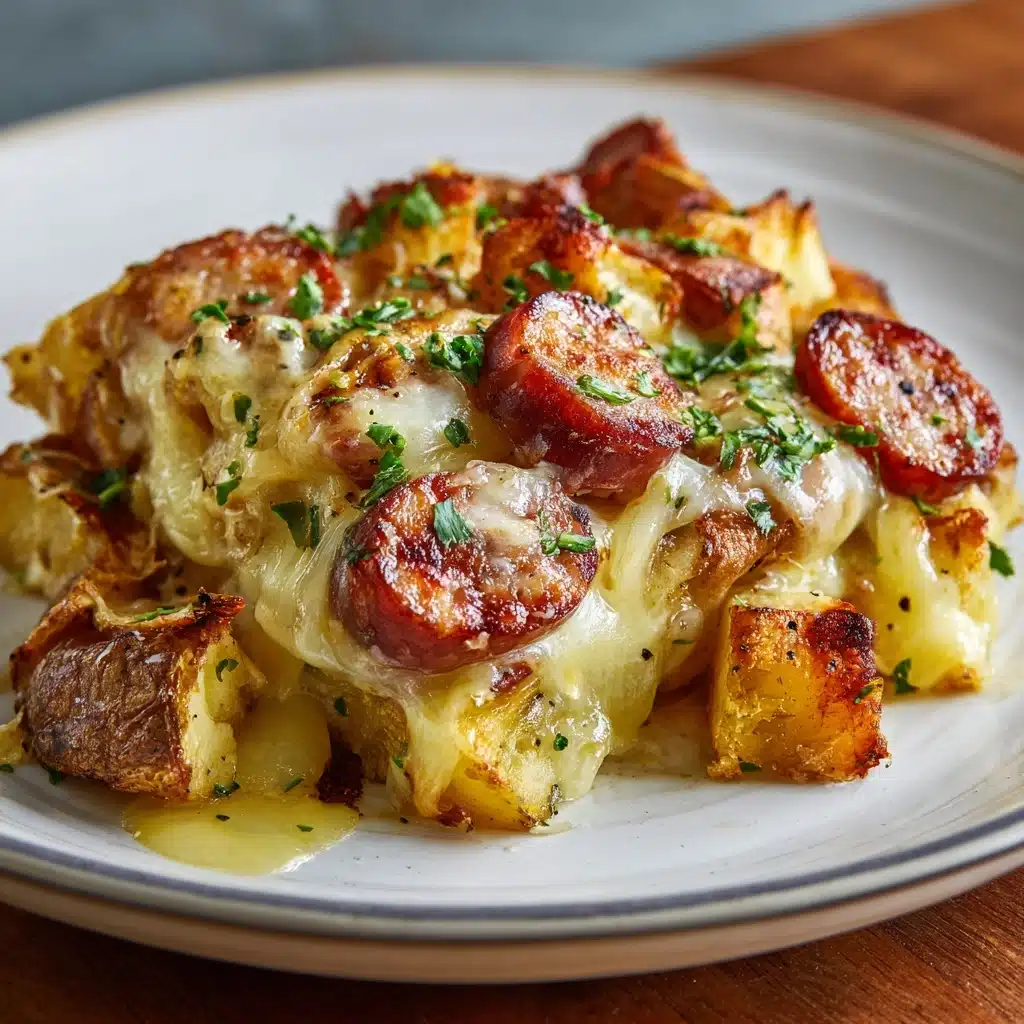 Cheesy Ranch Potatoes and Smoked Sausage Recipe - Recipe Image