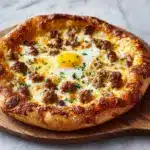 Biscuits and Sausage Gravy Breakfast PizzaIngredients Recipe