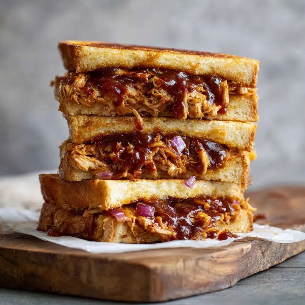 BBQ Chicken Grilled Cheese Sandwich Recipe - Recipe Image