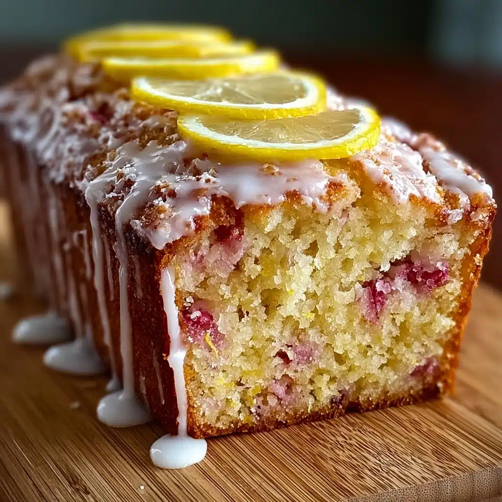 Lemon Rhubarb Loaf with Glaze Recipe - Recipe Image