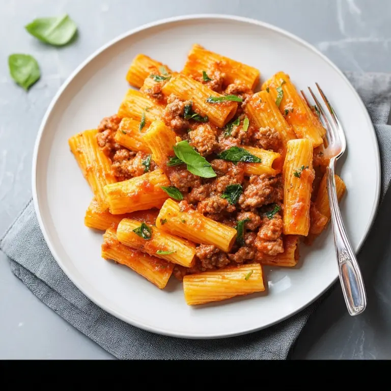 Creamy Sausage Rigatoni Recipe