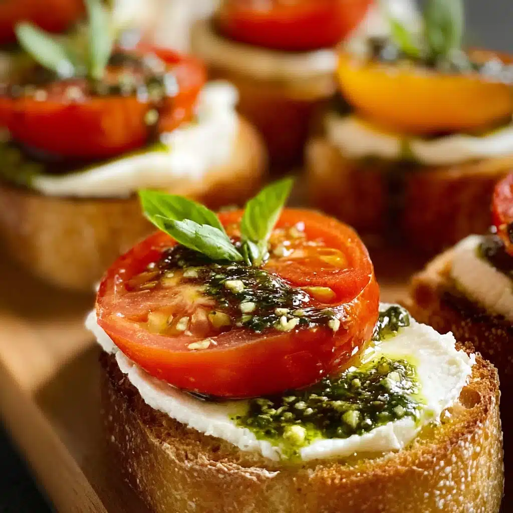 Caprese Crostini Recipe (Canapés)Ingredients Recipe - Recipe Image
