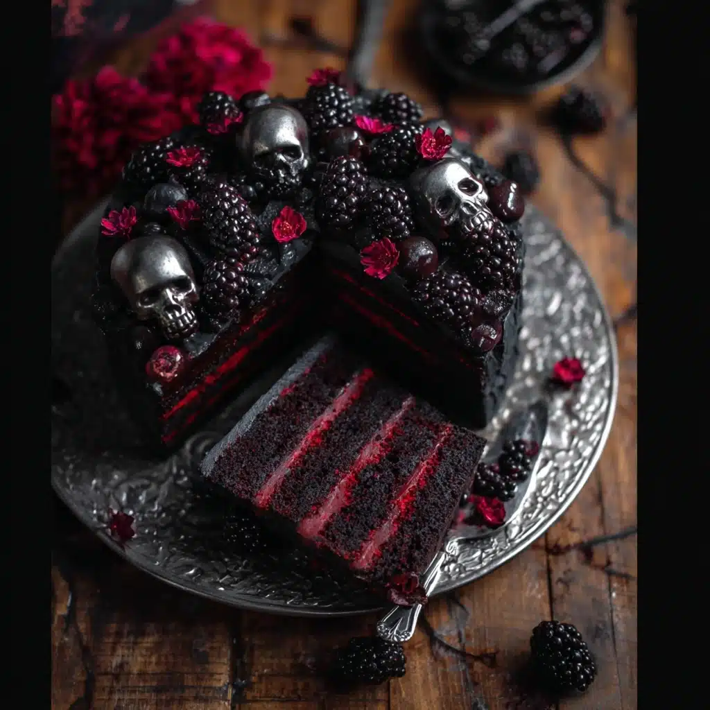 Spooky Black Velvet Halloween Cake Recipe - Recipe Image