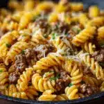 One-Pot Beef and Cheddar Ranch Pasta Recipe