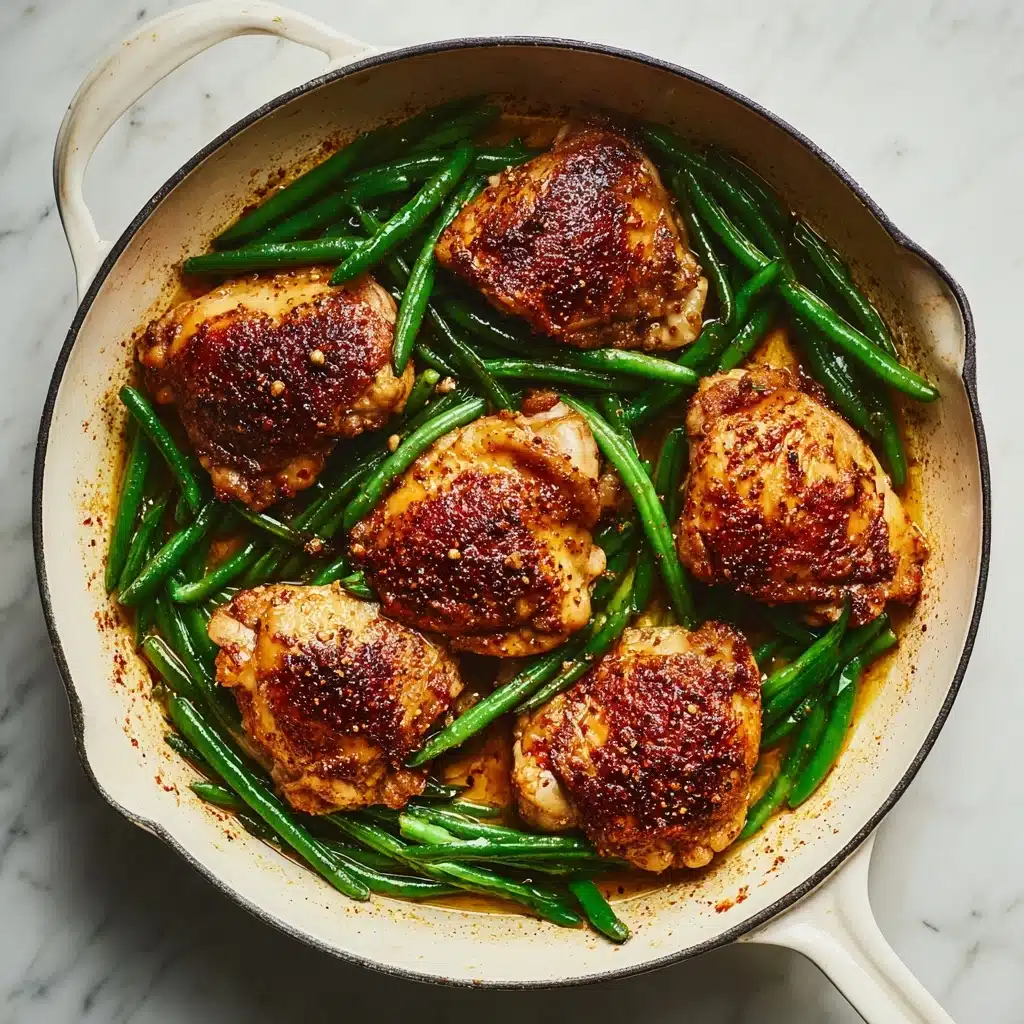 Lemon Garlic Butter Chicken and Green Beans Skillet Recipe