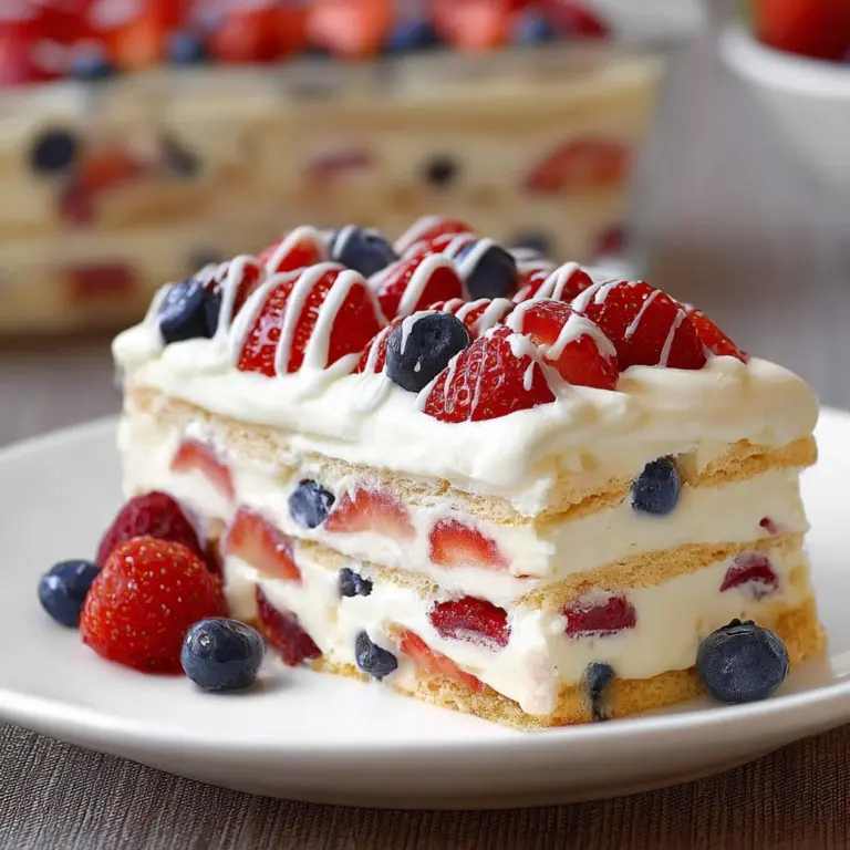 No Bake Summer Berry Icebox Cake Recipe