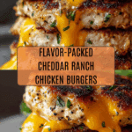 Cheddar Ranch Chicken Burgers Recipe