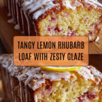 Lemon Rhubarb Loaf with Glaze Recipe