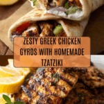 Greek Chicken Gyros with Tzaziki Recipe