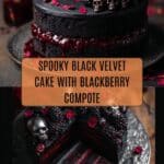 Spooky Black Velvet Halloween Cake Recipe