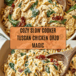 Slow Cooker Creamy Tuscan Chicken Orzo Recipe