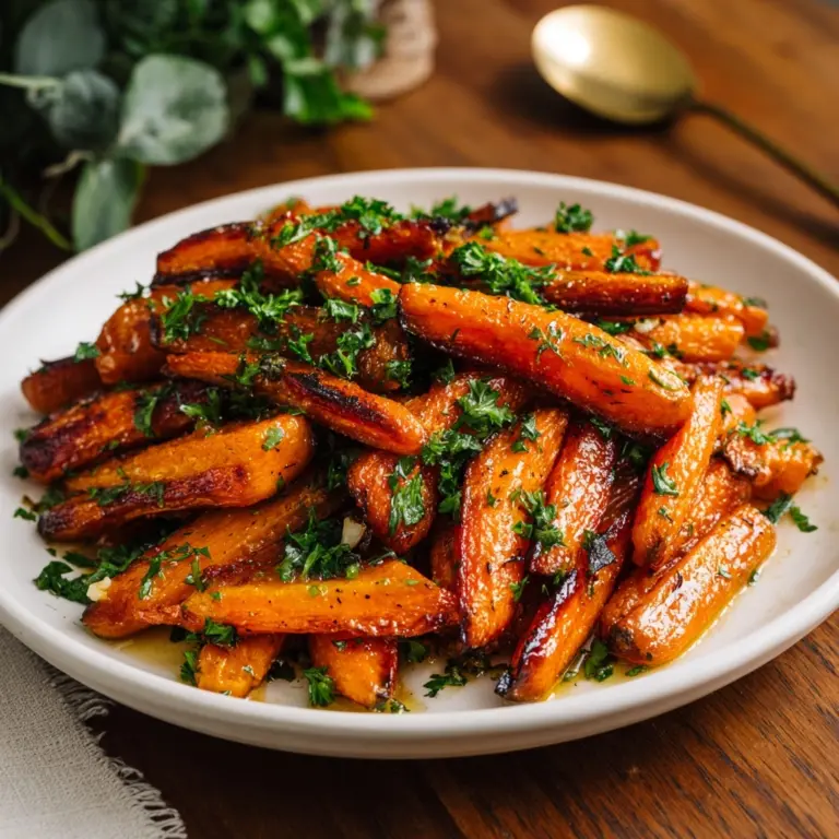 Honey Garlic Butter Roasted Carrots Recipe