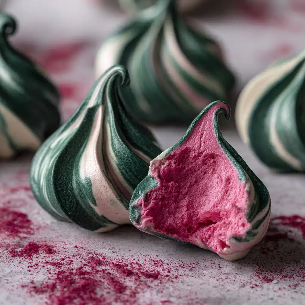 Strawberry Matcha Meringues Recipe - Recipe Image