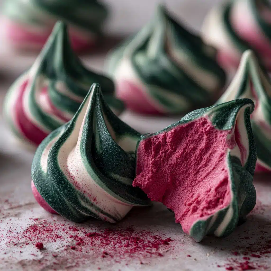 Strawberry Matcha Meringues Recipe - Recipe Image