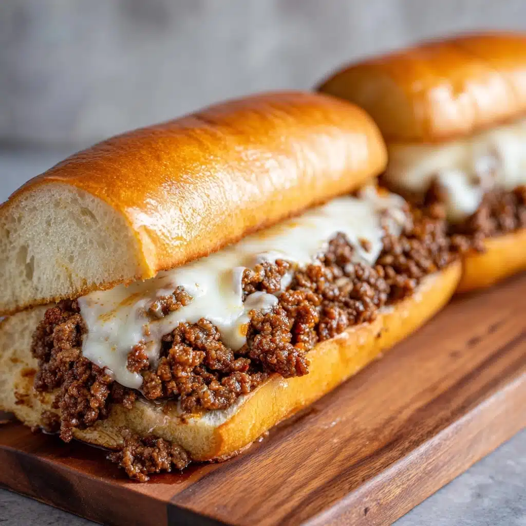 Slow Cooker Ground Beef French Dip Sandwiches Recipe - Recipe Image