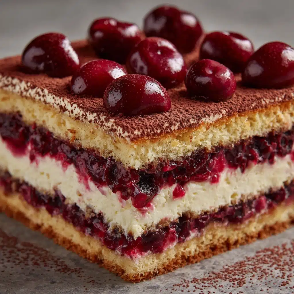 Cherry Amaretto Tiramisu Recipe : A Fruity Twist Recipe - Recipe Image