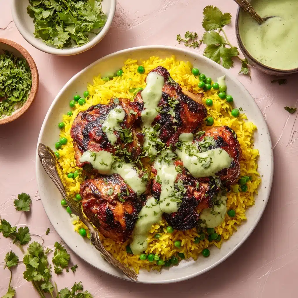 Peruvian Chicken and Rice with Green Sauce Recipe