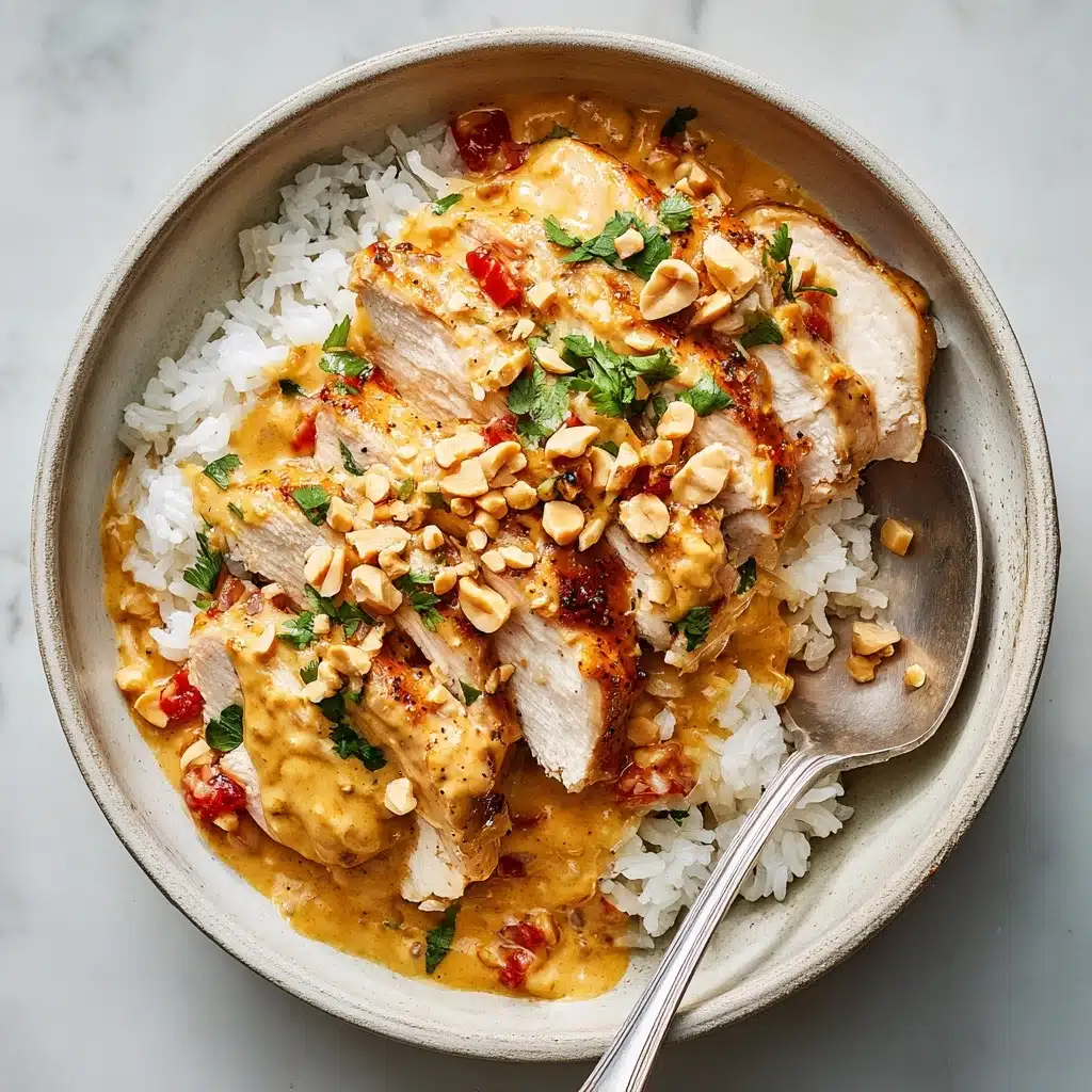 slow cooker peanut chicken recipe - Recipe Image