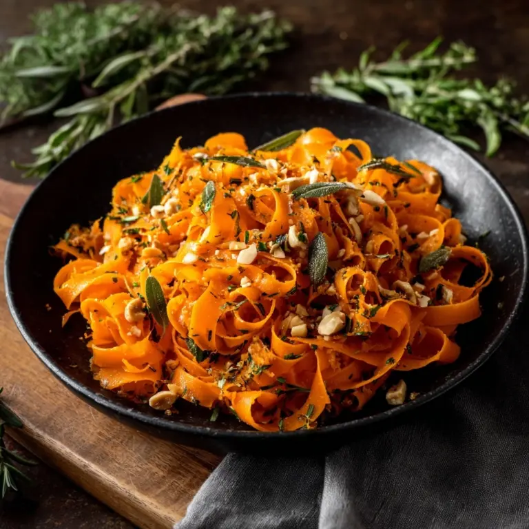 Carrot Ribbons in Rosemary Butter Sauce Recipe