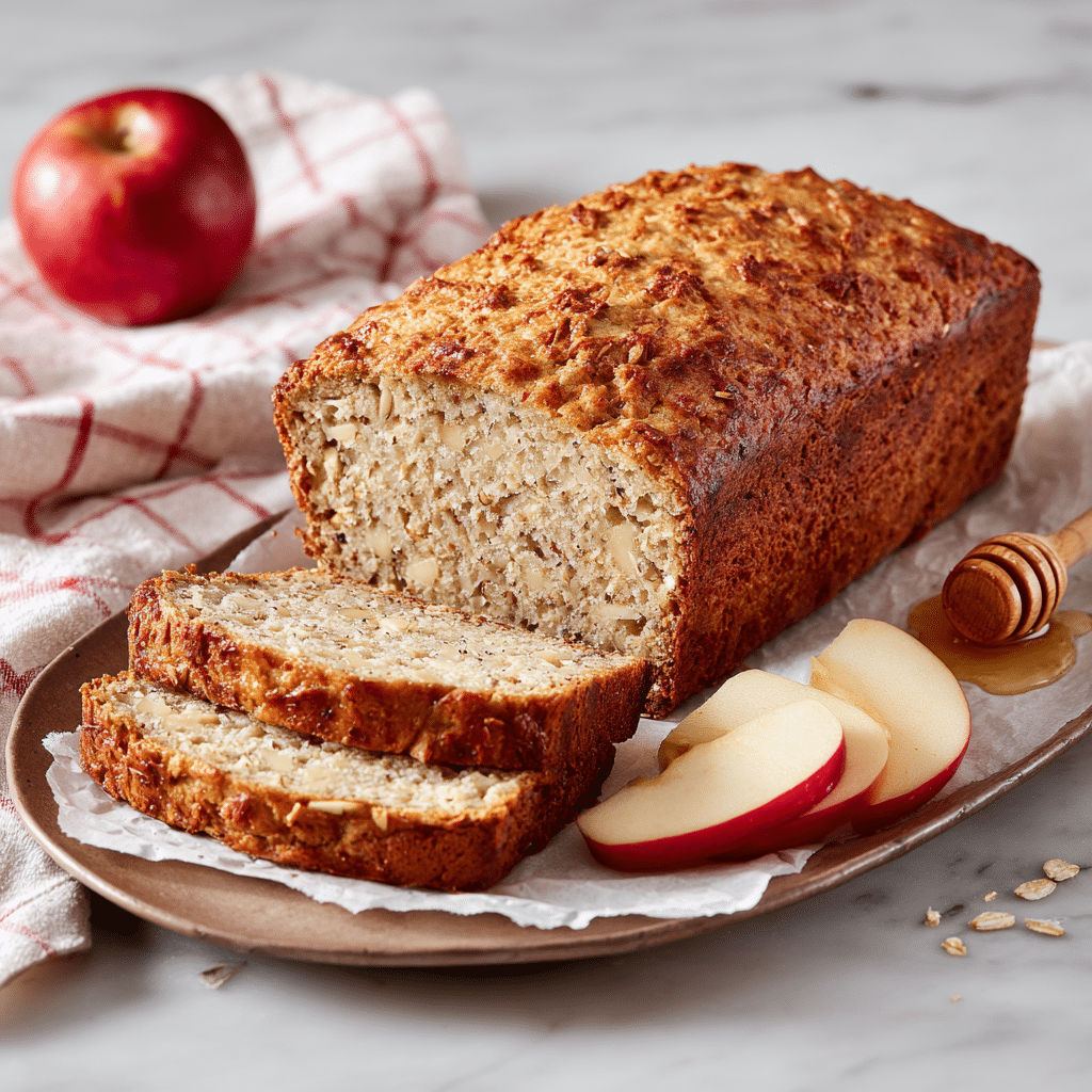 Healthy Flourless Fresh Apple Bread Recipe - Recipe Image