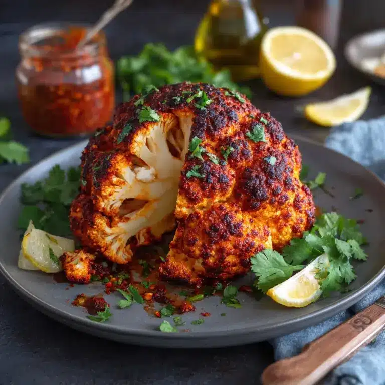 Whole Roasted Cauliflower Recipe