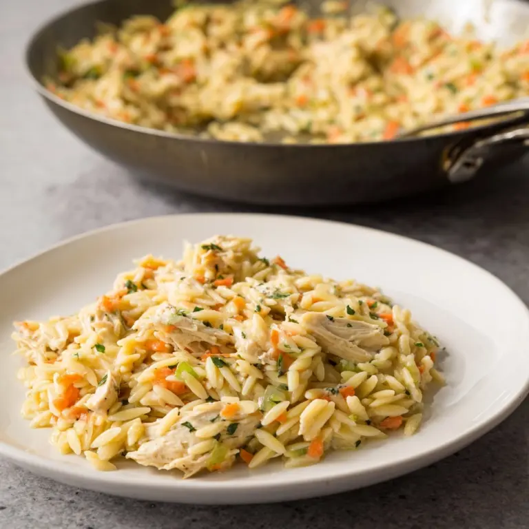 Creamy Chicken Pot Pie Orzo Recipe