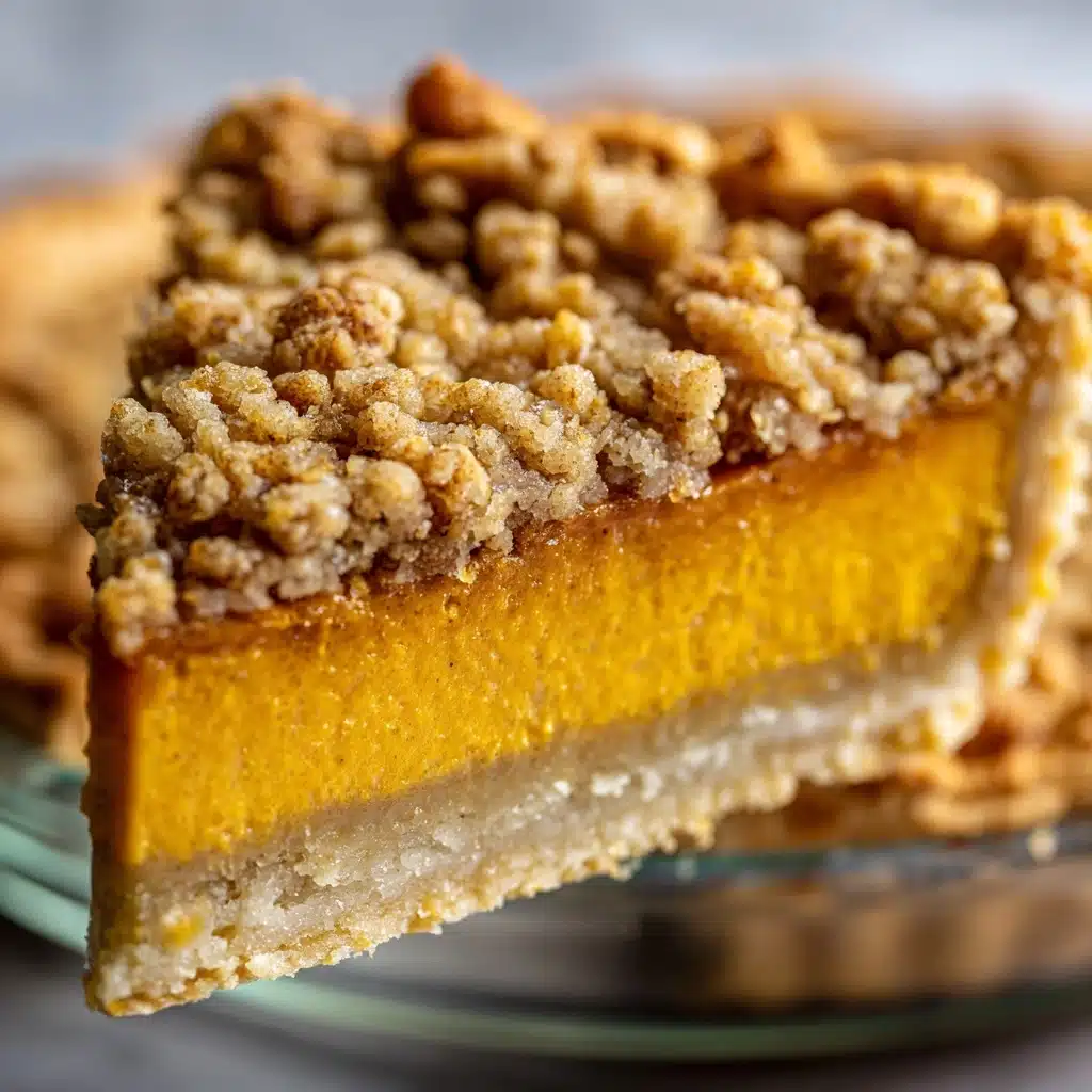Bourbon Pumpkin Pie with a Salted Brown Butter Pecan Streusel - Recipe Image