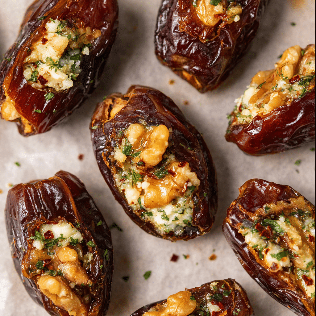 Air Fryer Brie Stuffed Dates Recipe - Recipe Image