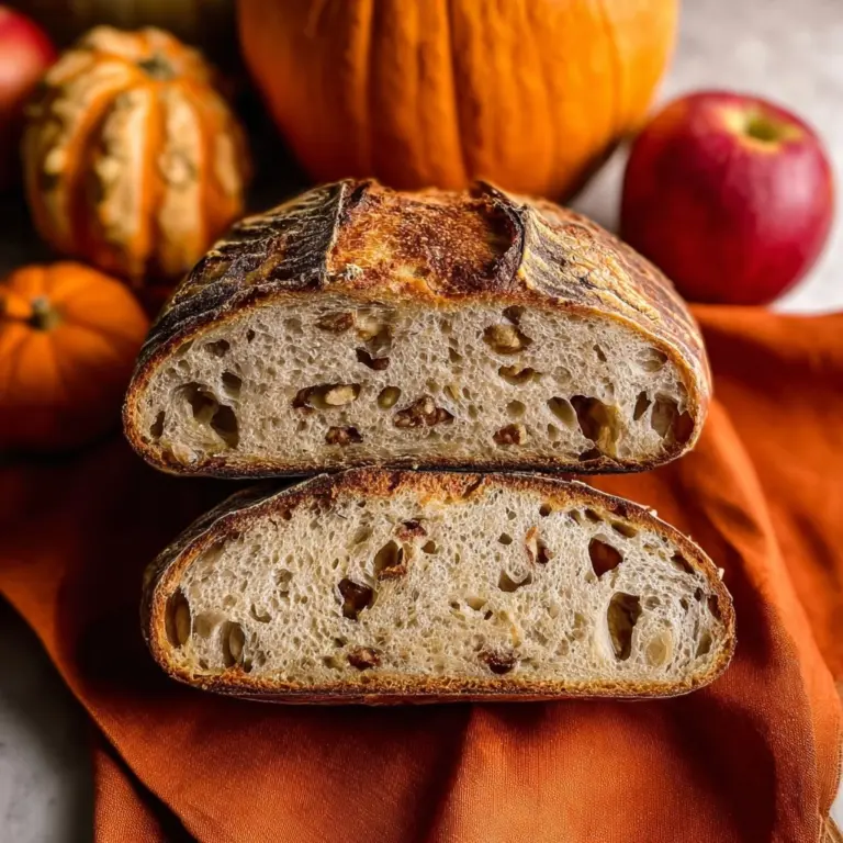Sourdough Pumpkin Apple Bread with Cinnamon and Pecans Recipe