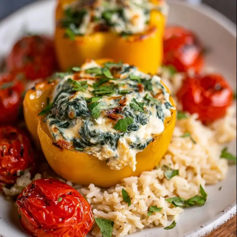Stuffed Peppers with Blistered Tomatoes Recipe