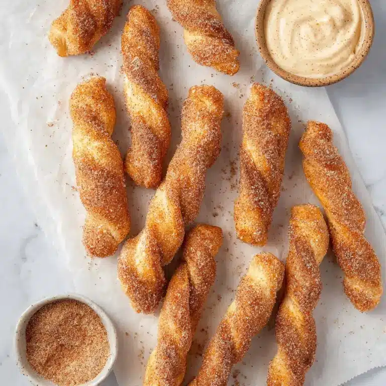 Air Fryer Cinnamon Sugar Twists with Cream Cheese Dip Recipe