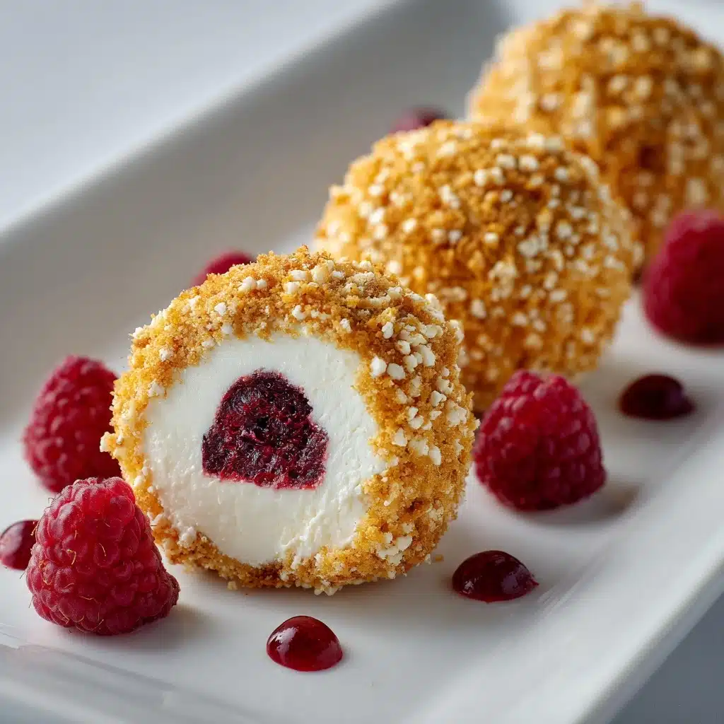 Raspberry Frozen Cheesecake Bites Recipe - Recipe Image