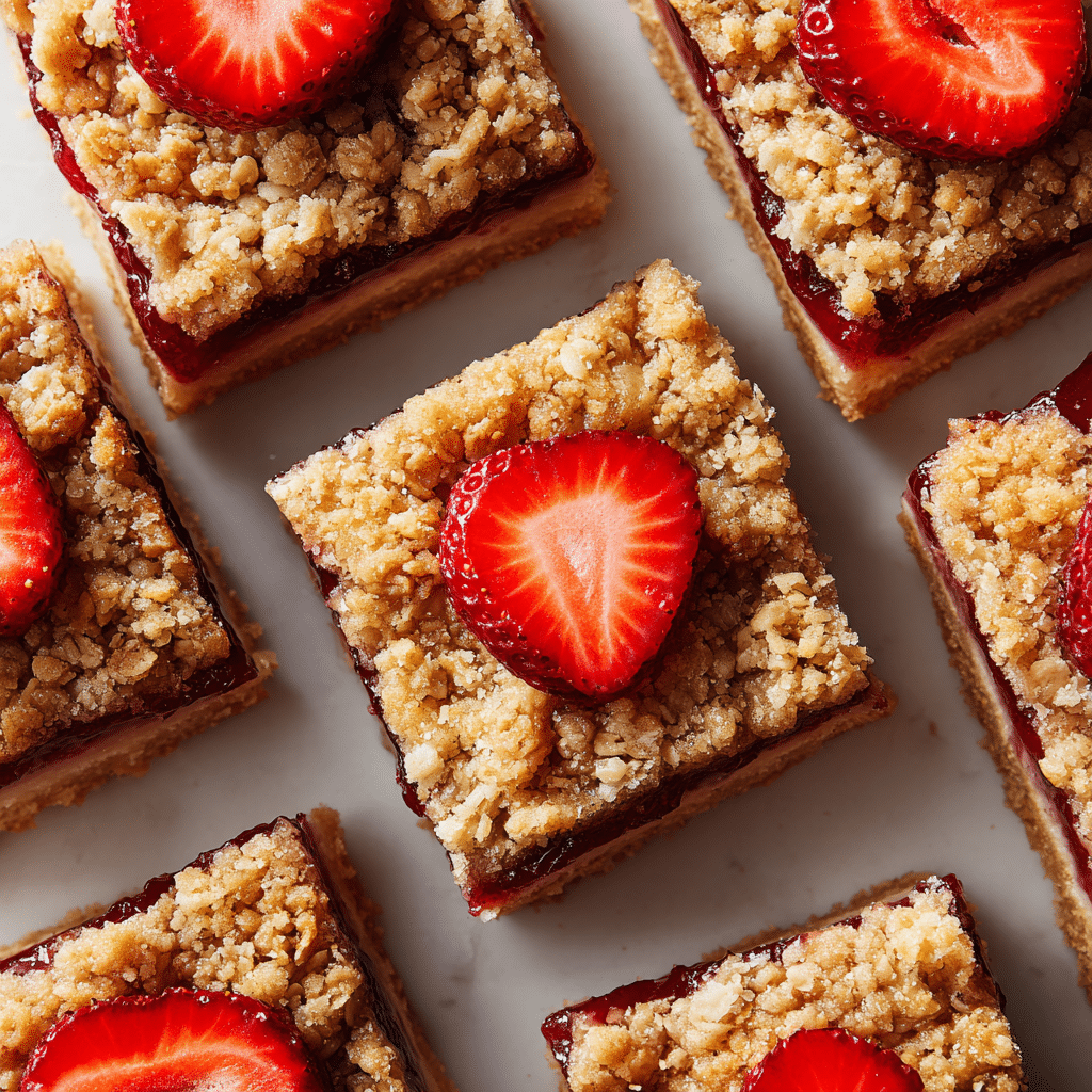 Strawberry Oatmeal Bars Recipe - Recipe Image