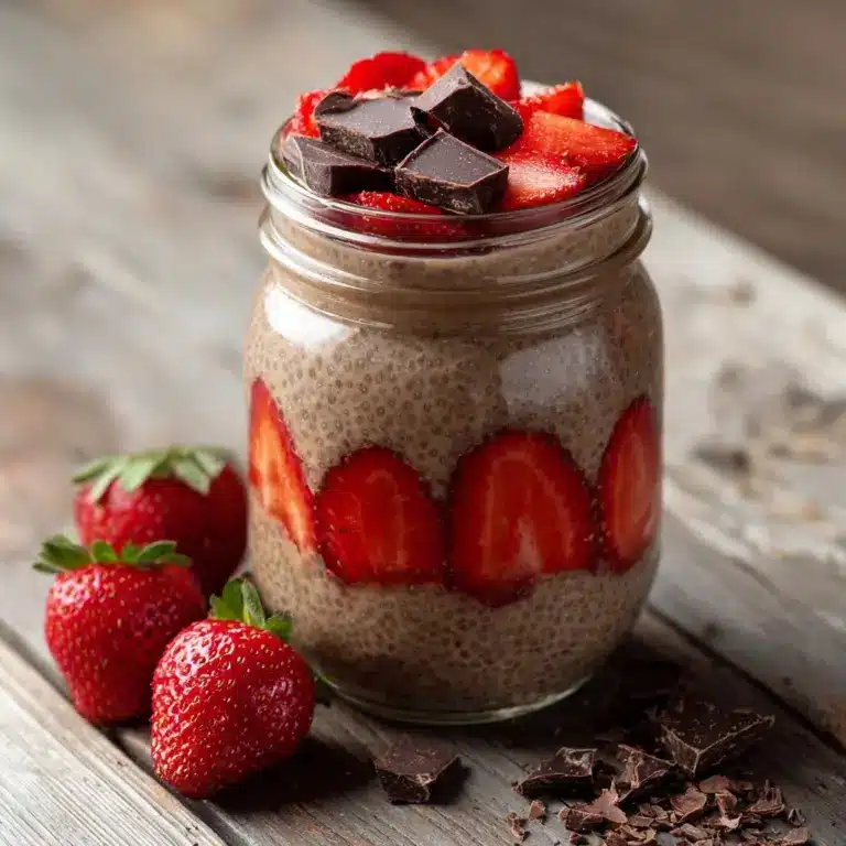 Decadent Chocolate Strawberry Overnight Oats Recipe