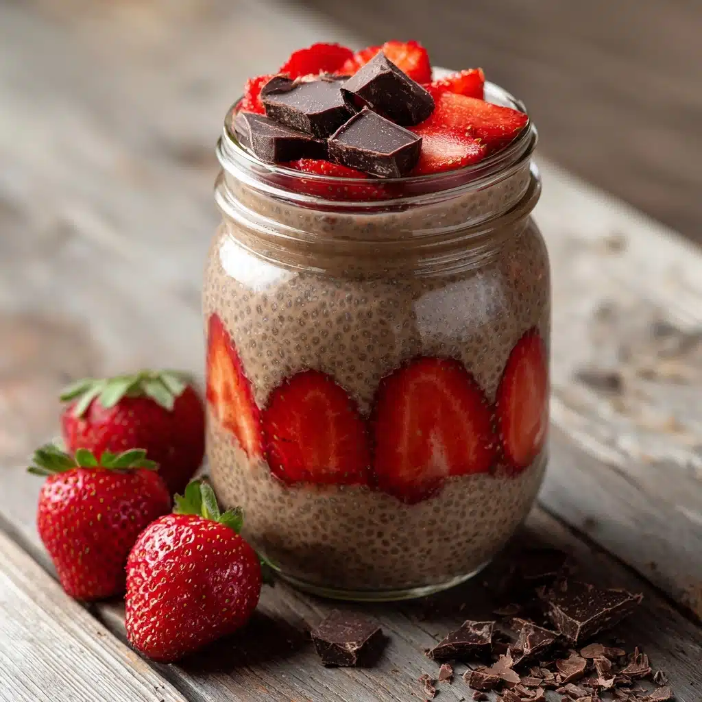 Decadent Chocolate Strawberry Overnight Oats Recipe - Recipe Image