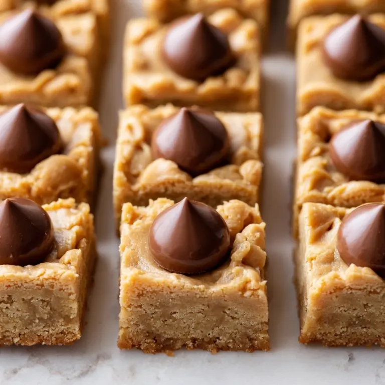 Peanut Butter Blossom Bars Recipe