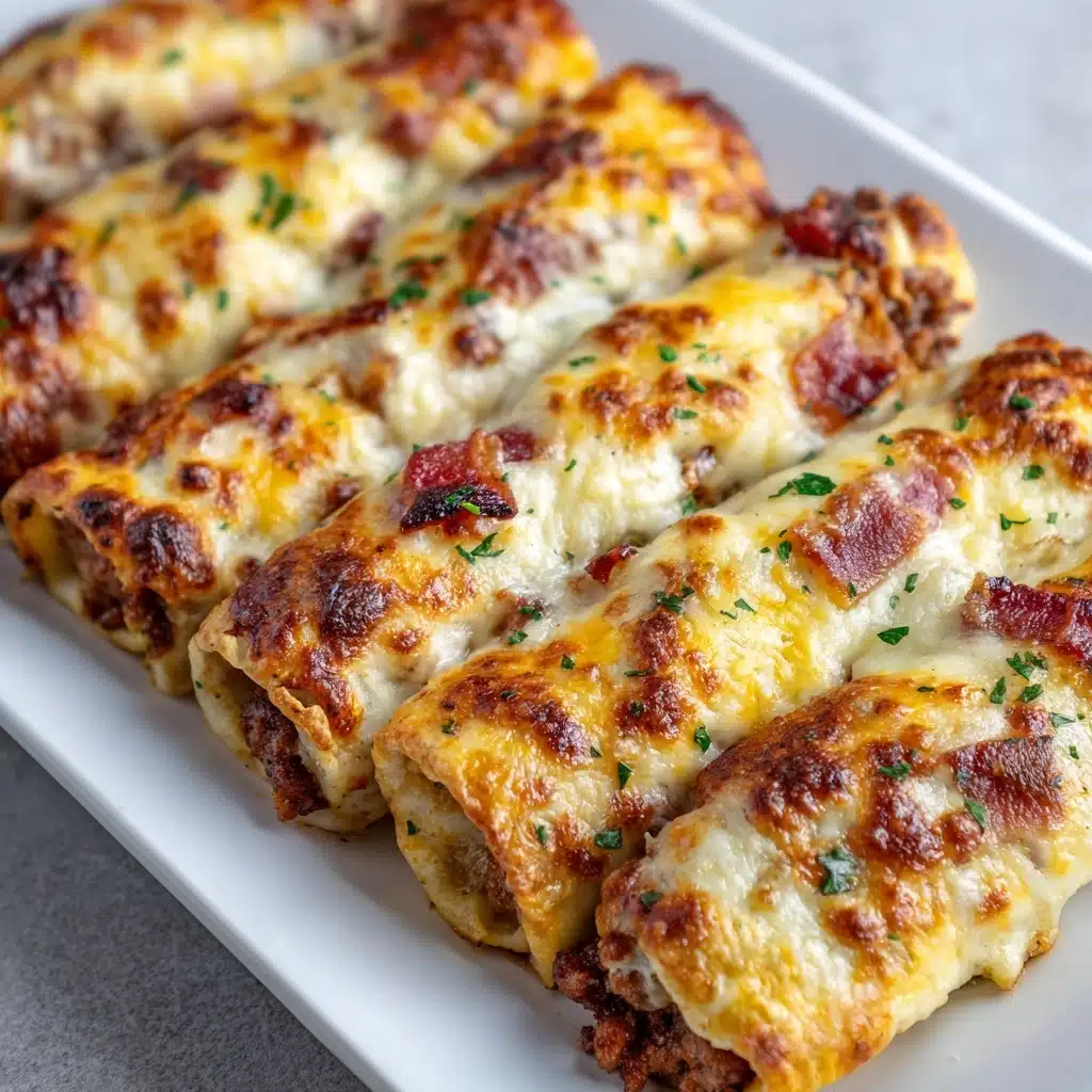 Garlic Butter Bacon Cheeseburger Rollups Recipe