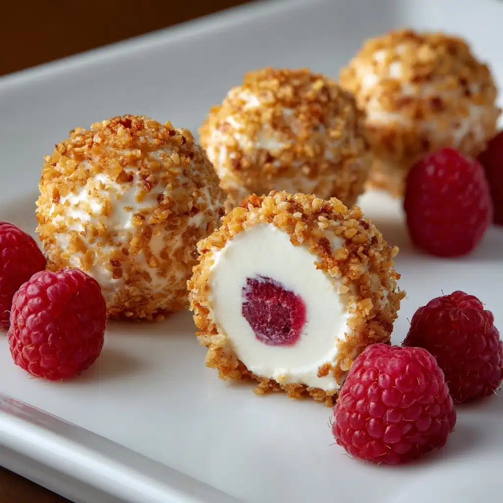 Raspberry Frozen Cheesecake Bites Recipe - Recipe Image