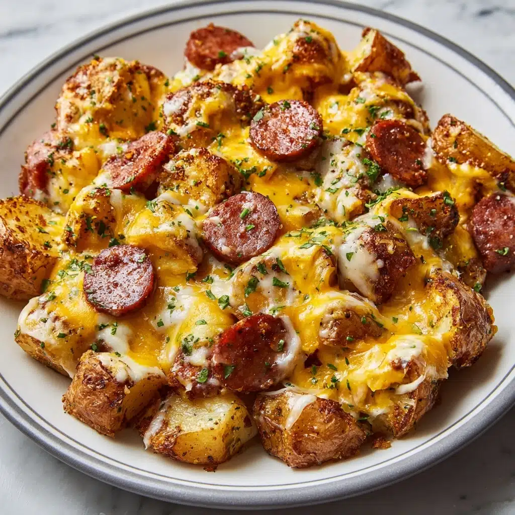 Cheesy Ranch Potatoes and Smoked Sausage Recipe - Recipe Image